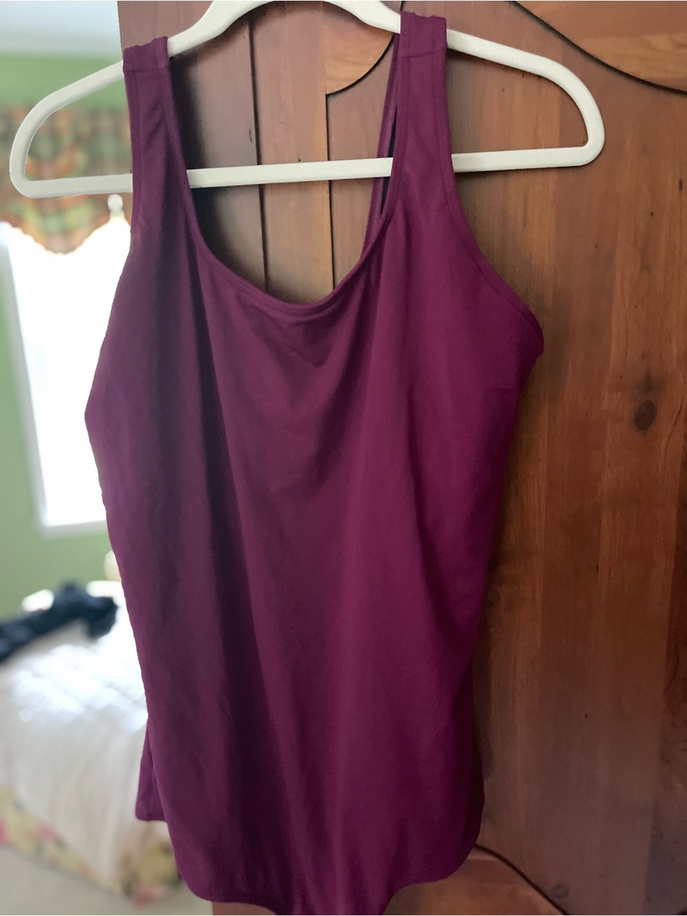 Classic Scoop One-Piece Swimsuit in Burgundy